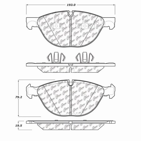 Centric Parts Posi Ceramic Pad, 105.13810 105.13810